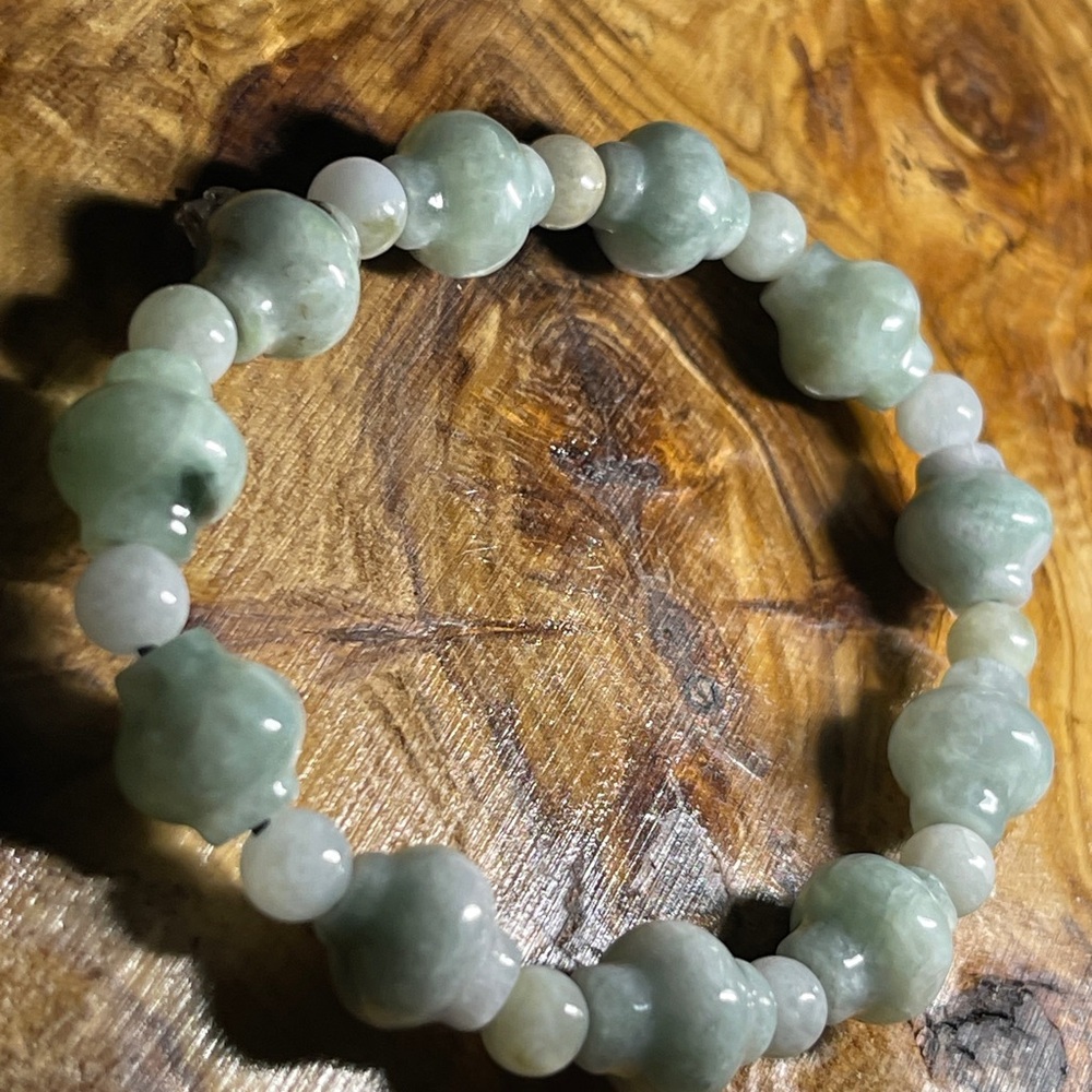 Jadeite Lantern bead Bracelet